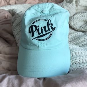 Light teal/ blue pink hat